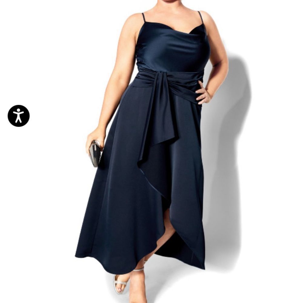 City chic simplicity dress navy NWT